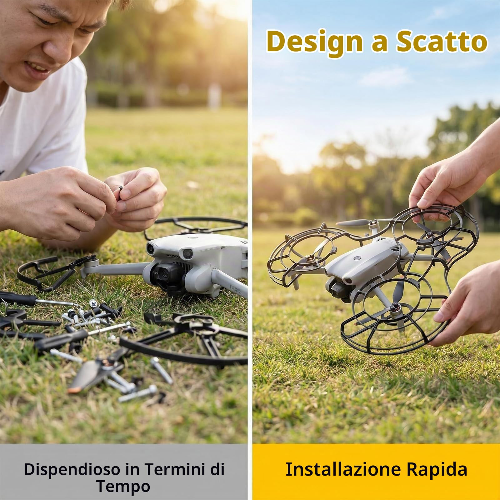 Protezioni per eliche per drone DJI Lito X1/Lito 1, protezioni anticollisione per eliche, coperture protettive a sgancio rapido compatibili con DJI Lito X1/Lito 1, accessori di protezione da