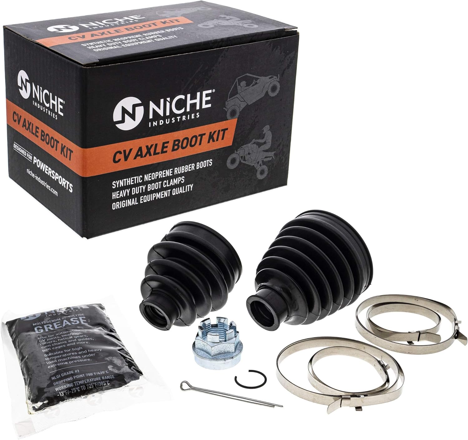 NICHE Front CV Axle Boot Kit For Kawasaki Brute Force 750 650 49006-0017 49006-0016 ATV