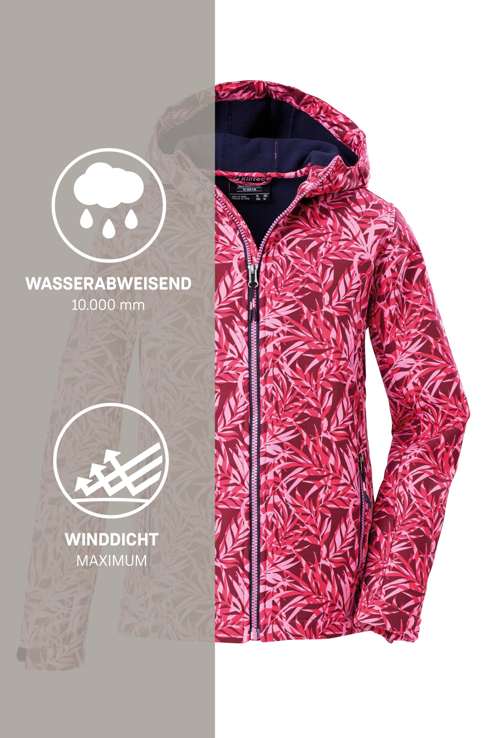 killtec Mädchen Softshelljacke mit Kapuze