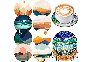 8 Pcs Diamond Painting Coasters Diamond Art Coasters