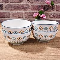 Vista 16 de Japanese Black Rice Bowls Set of 4, Ceramic Asian Bowls Sushi Bowls for Rice, Oats, Soup, Snacks, Desserts