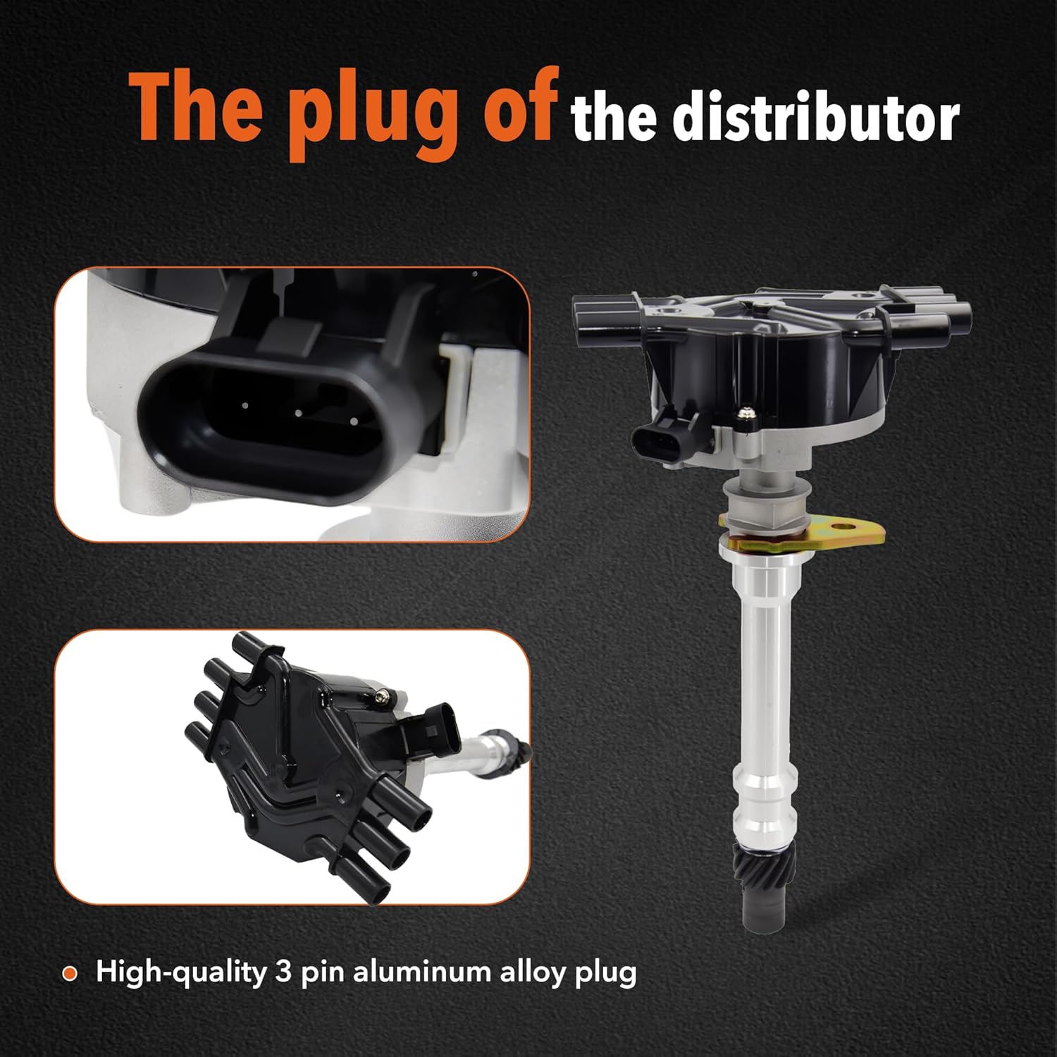 Hei Ignition Distributor 93441559 12570426 DST1639 Compatible for Chevy Silverado Express 1500 Astro Blazer GMC Sierra Savana 1500 Jimmy Sonoma C1500 K1500 Vortec 1996-2007 [4.3L V6] Only