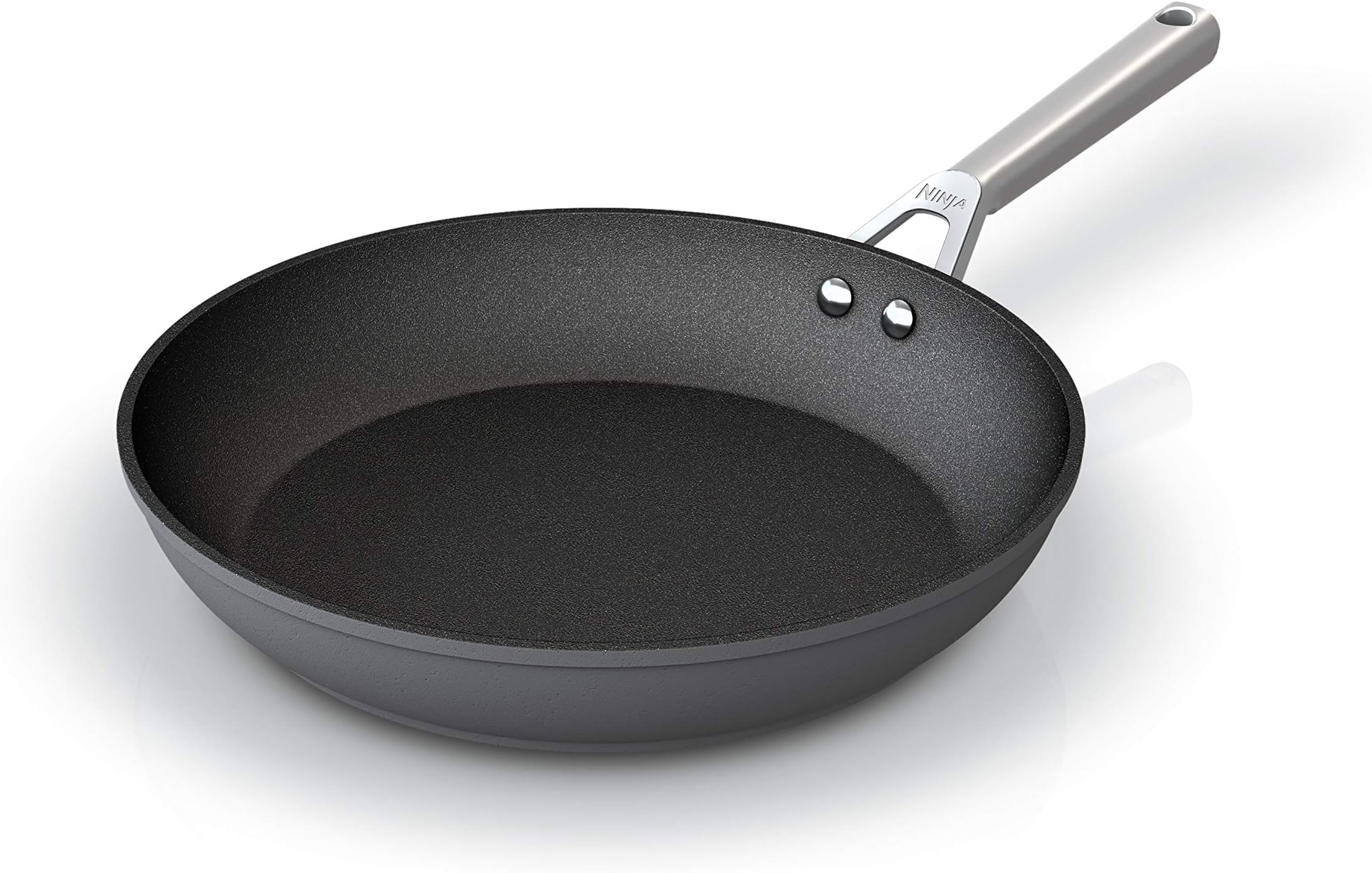 Ninja C30030 Foodi NeverStick Premium 12-Inch Fry Pan, Hard-Anodized, Nonstick, Durable & Oven Safe to 500°F, Slate Grey