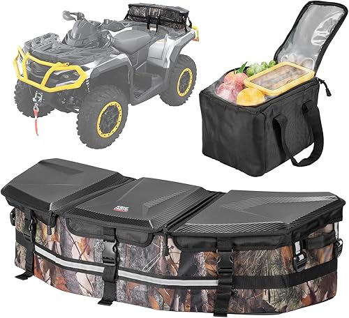 Miniatura 8 de KEMIMOTO Bolsa de Carga para ATV Mejorada, Caja de Herramientas de Bastidor Delantero/Trasero de ATV de 50L Bolsa Enfriadora de Maletero Compatible