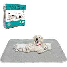 rocket & rex Premium XL Non-Slip Washable Pee Pad for Dogs, Waterproof & Reusable Puppy Pad for Potty Training, Whelping, Travel, Lining Playpens & More, 60" x 60" Pack of 1