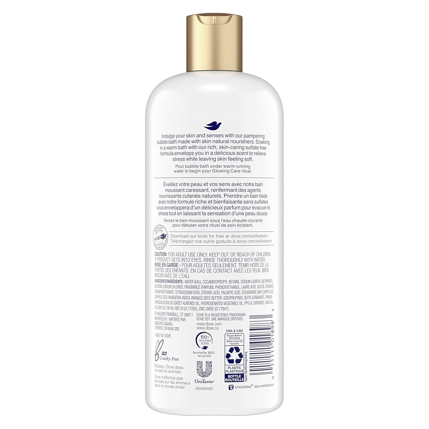 Dove Nourishing Secrets Bubble Bath Scented to Pamper & Indulge Mango & Almond Leaves Skin Feeling Soft & Smooth 23 Oz : Beauty & Personal Care