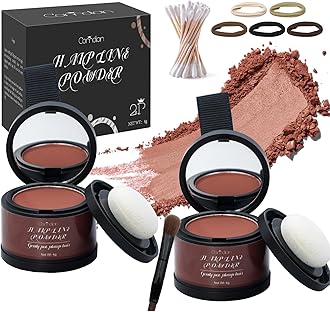2 Pack Hairline Powder for Women and Men, Used to Root Touch Up Hair Color, Thinning and Gray Hair Coverage and Bald Spots Coverage, Red Brown