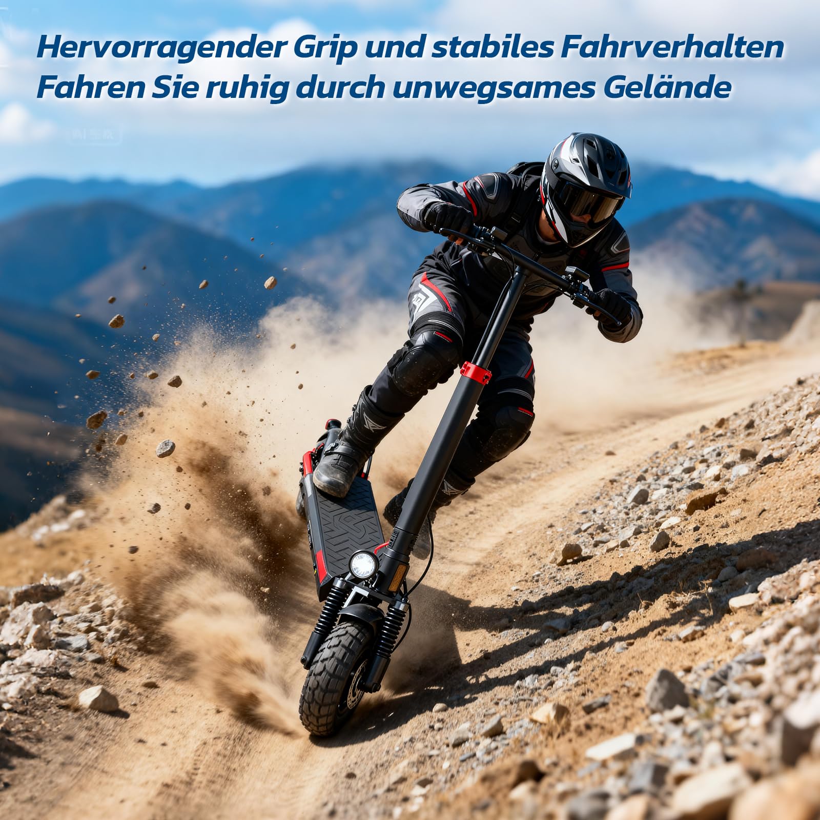 E Scooter mit Straßenzulassung mit Max 70/30KM Reichweite,10/8.5 Zoll Elektroroller mit Komfortable Stoßdämpfer,Faltbarer E Roller Belastung Doppelbremse LED-Licht,APP-Verbindung