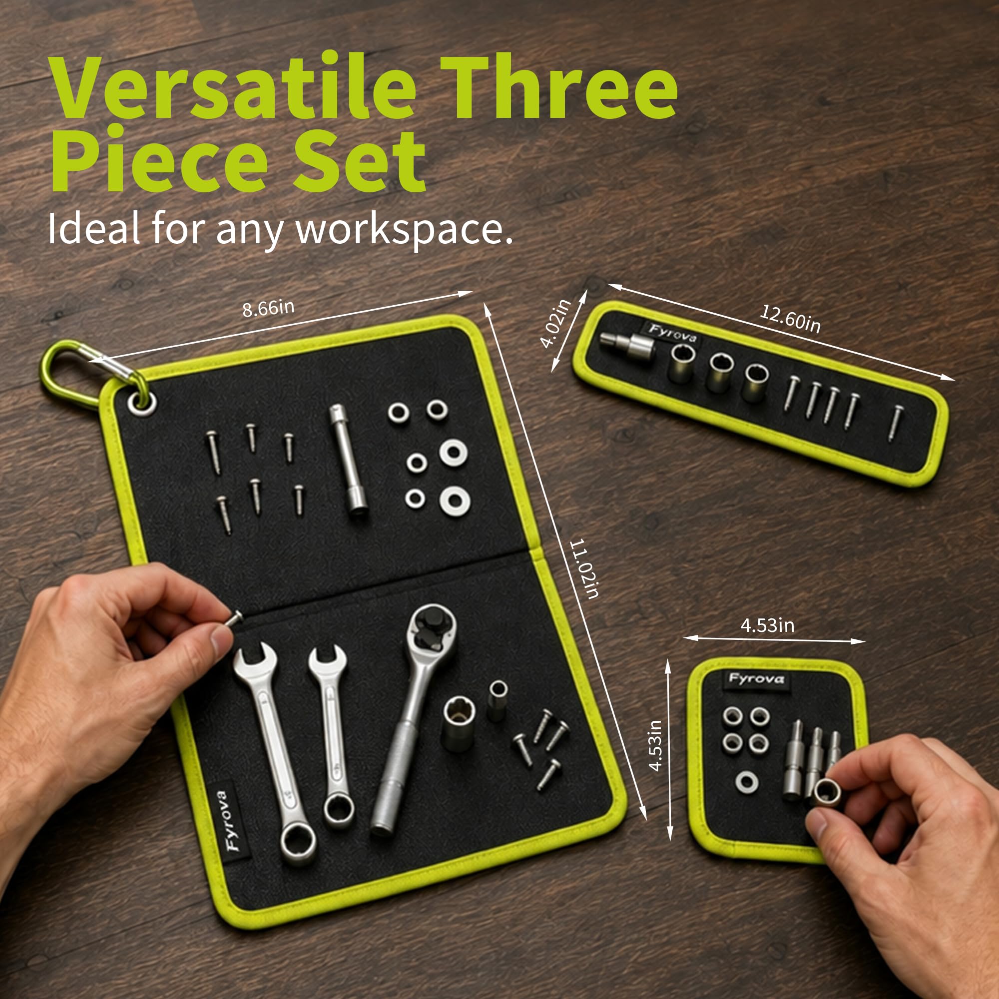 Magnetic Tool Mat Set, 3-Pack 40LB Mats & Telescoping Pickup Auto Repair — Amazon image 6