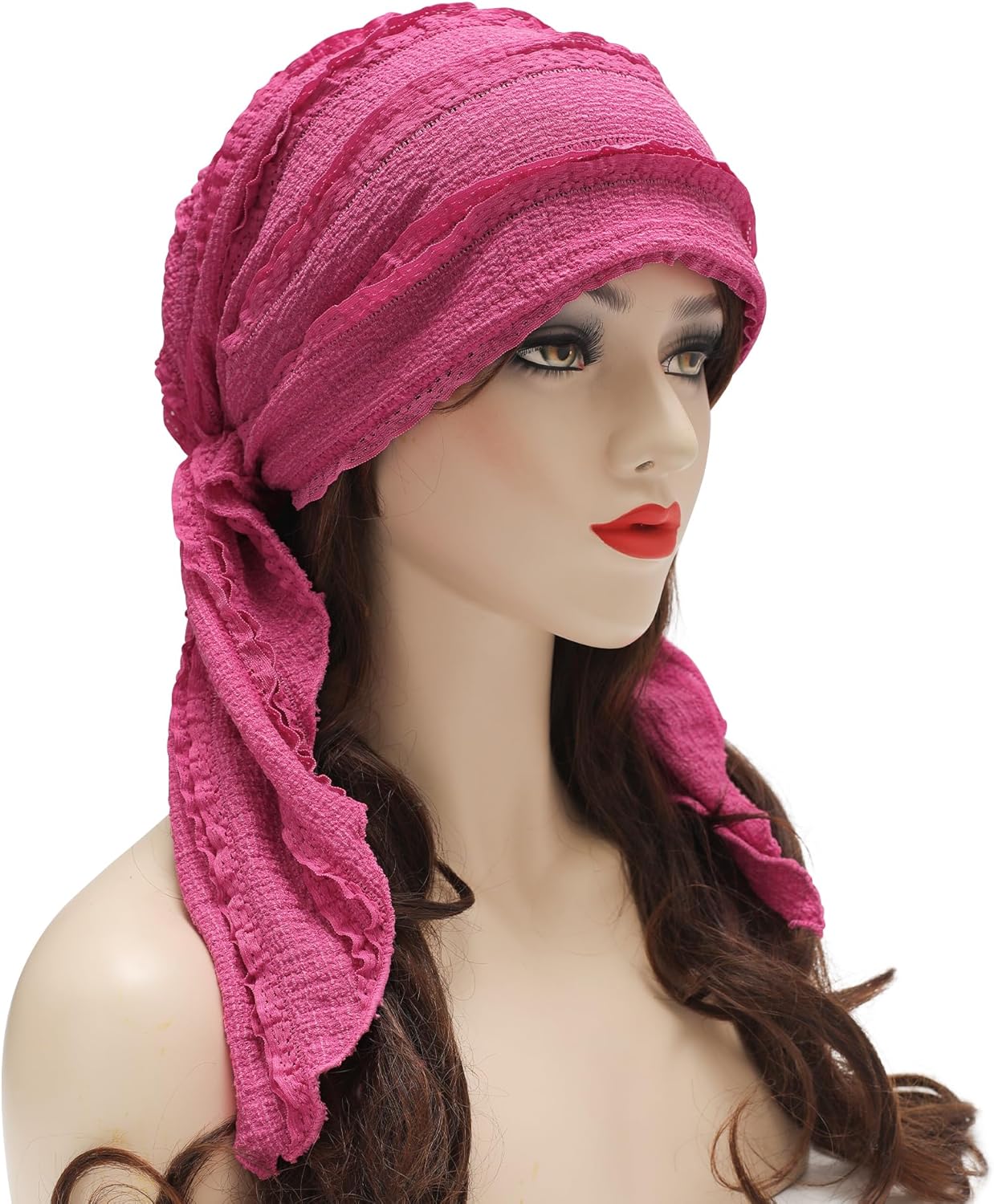 ZLYC Chemo Headwear Pre Tied Head Scarf Headwraps Lightweight Turban Beanie Cap for Women - Image 2