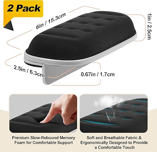 Miniatura 4 de Reposabrazos para escritorio, extensor de escritorio, almohadillas de reposamuñecas para escritorio, almohadilla de espuma viscoelástica para codo