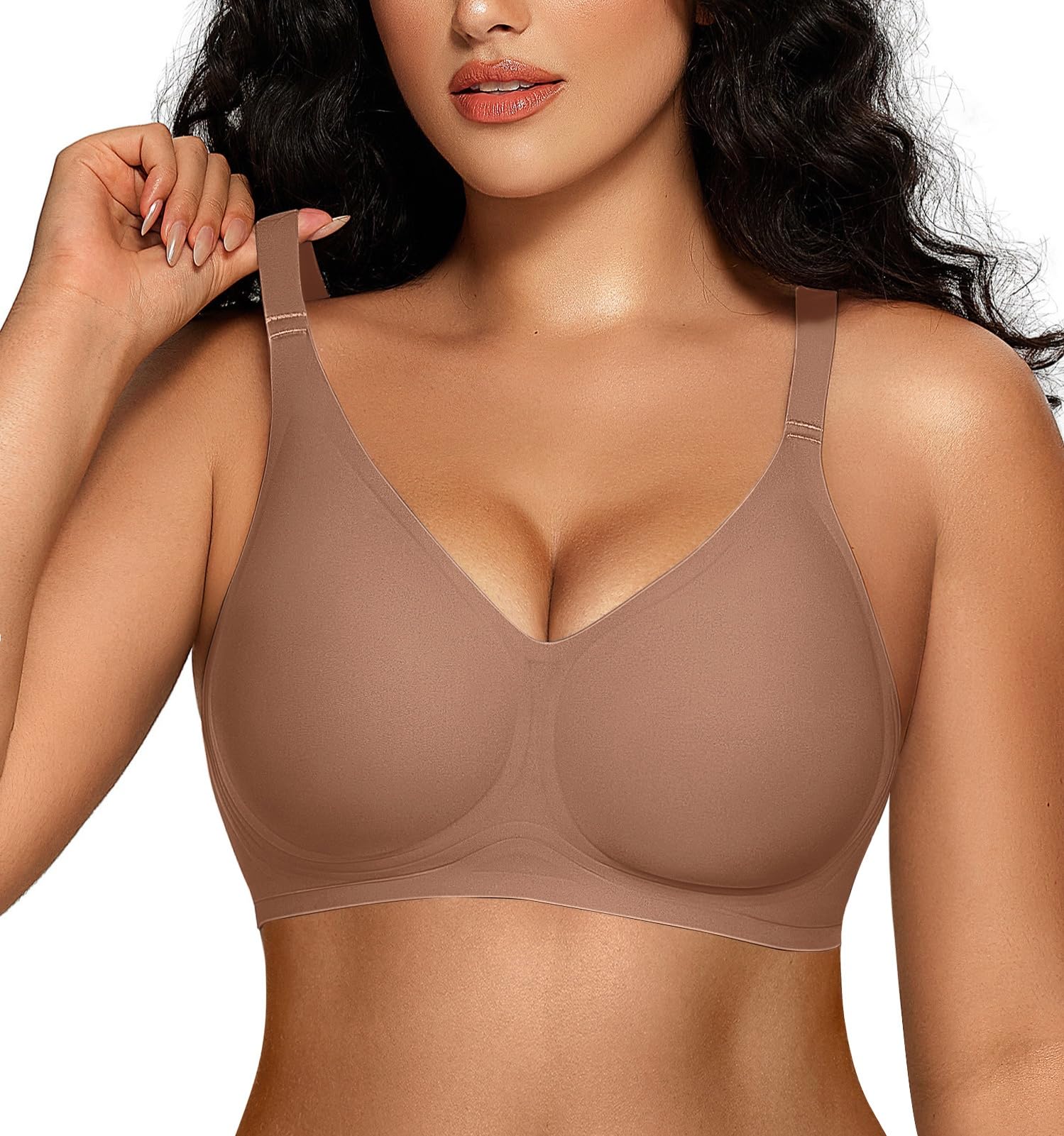 OEAK Women Comfort Jelly Bras Wireless Pushup Convertible Bra | No Underwire,Buttery Soft Bralette,Full Coverage,Tshirt,Support&Lift,Comfortable,