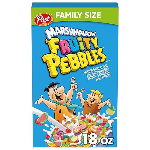 Post Cereal de malvavisco con sabor a fruta PEBBLES, caja de 18 onzas