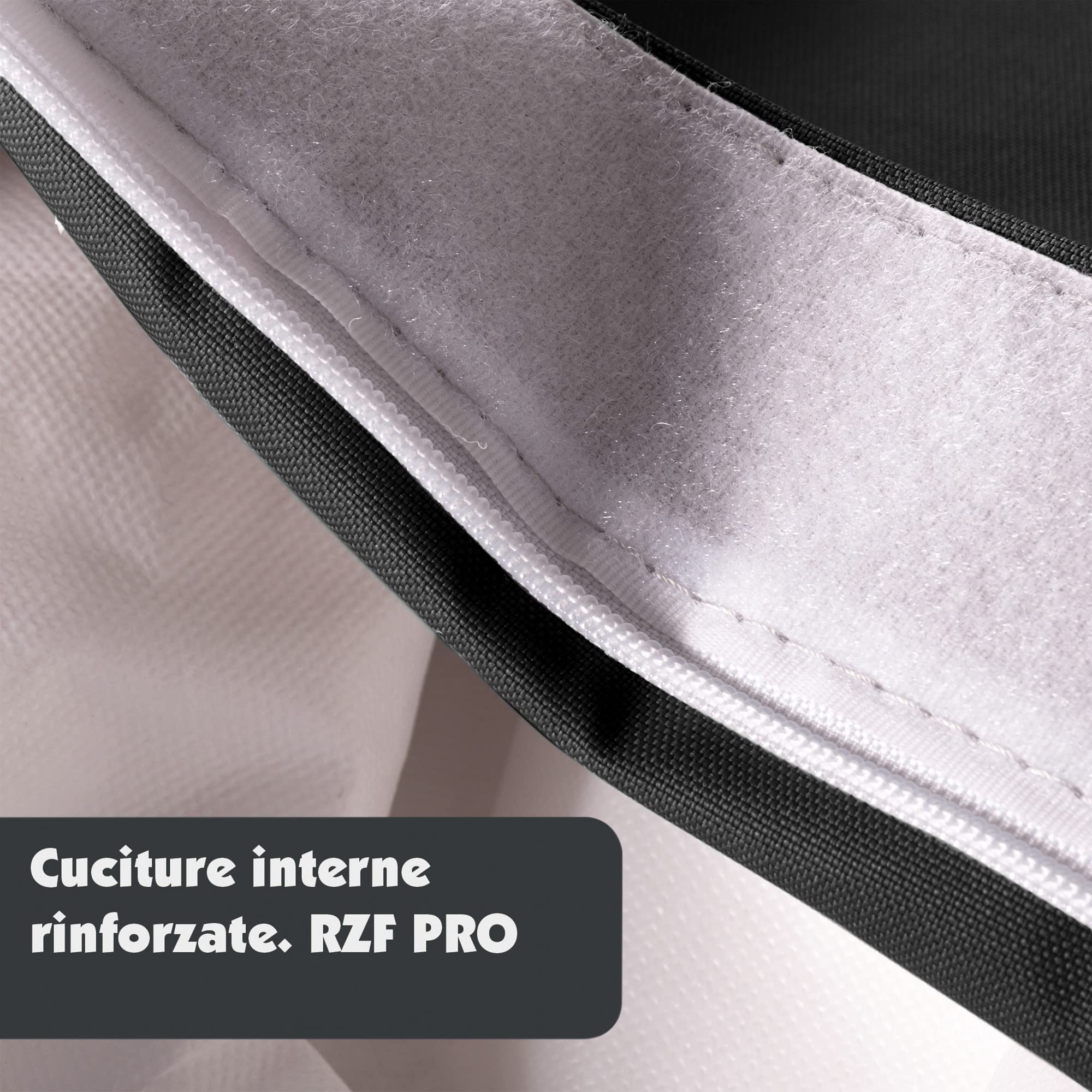 Avalon - Puff Poltrona Sacco Cuscino Gigante Thin 600L Deluxe Sfoderabile, Pouf Sacco Sartoriale, Bean Bag Tessuto Antistrappo/Impermeabile con Sacca Interna, Made in Italy (200x140cm-Nero)
