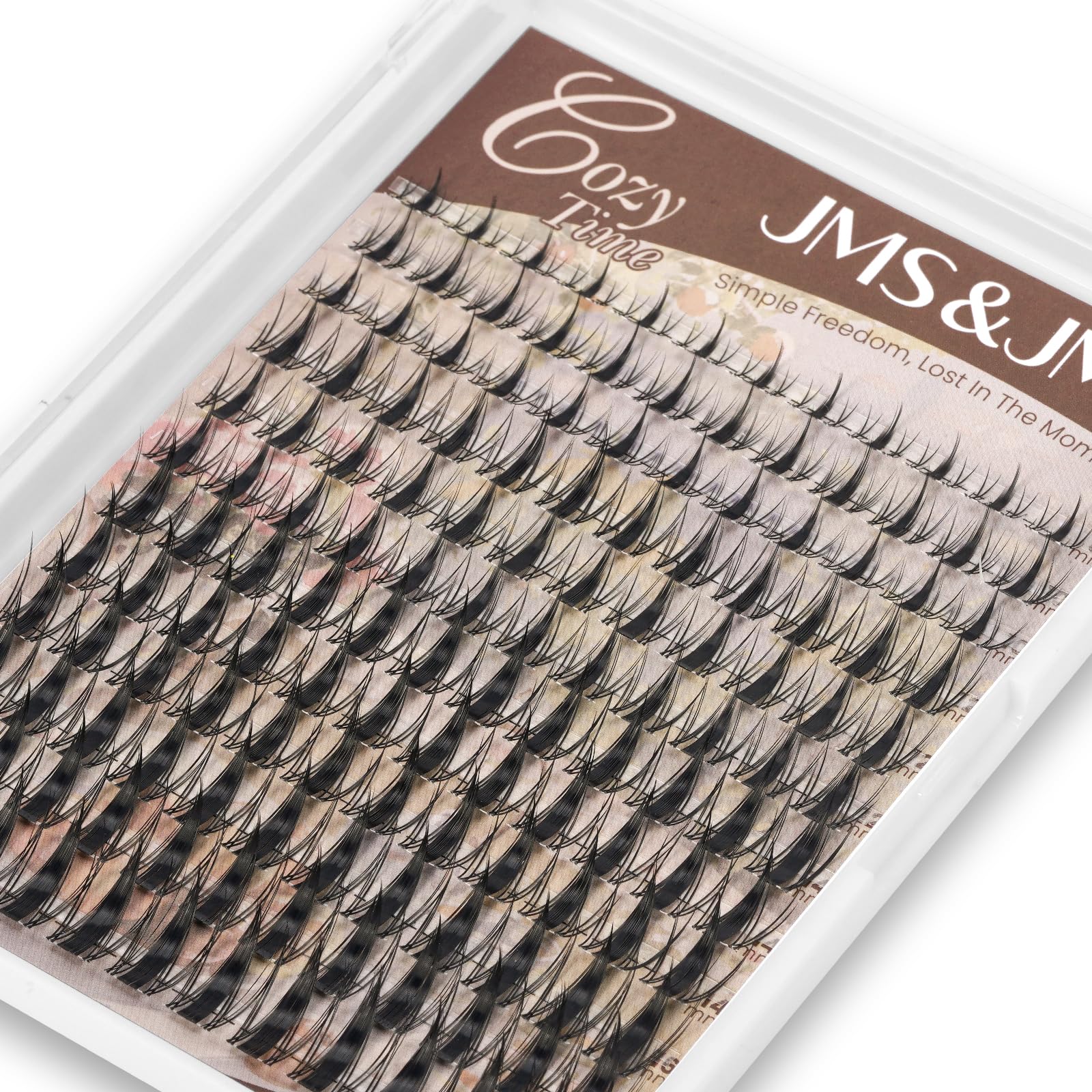 JMS&JMS Lash Clusters 144 Pcs Natural Cluster Lashes Invisible Band Manga Lashes Super Thin Band Reusable Soft & Comfortable(Fairy,8-18mix)