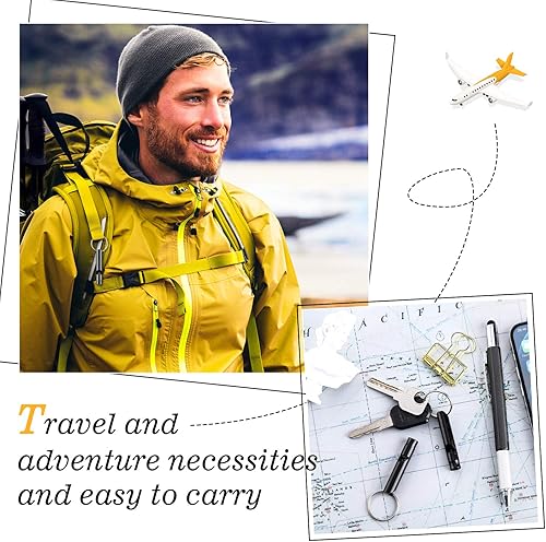 Miniatura 5 de Weewooday 12 piezas de silbato de emergencia con llavero silbato de aluminio senderismo camping supervivencia silbato de emergencia de sonido fuerte