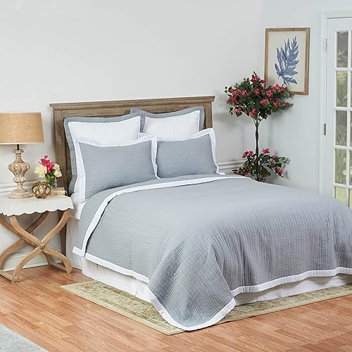 Miniatura 7 de C&F Home Kinsley - Juego de edredón reversible de 3 piezas con 2 fundas de almohada estándar, tamaño matrimonialqueen, color verde