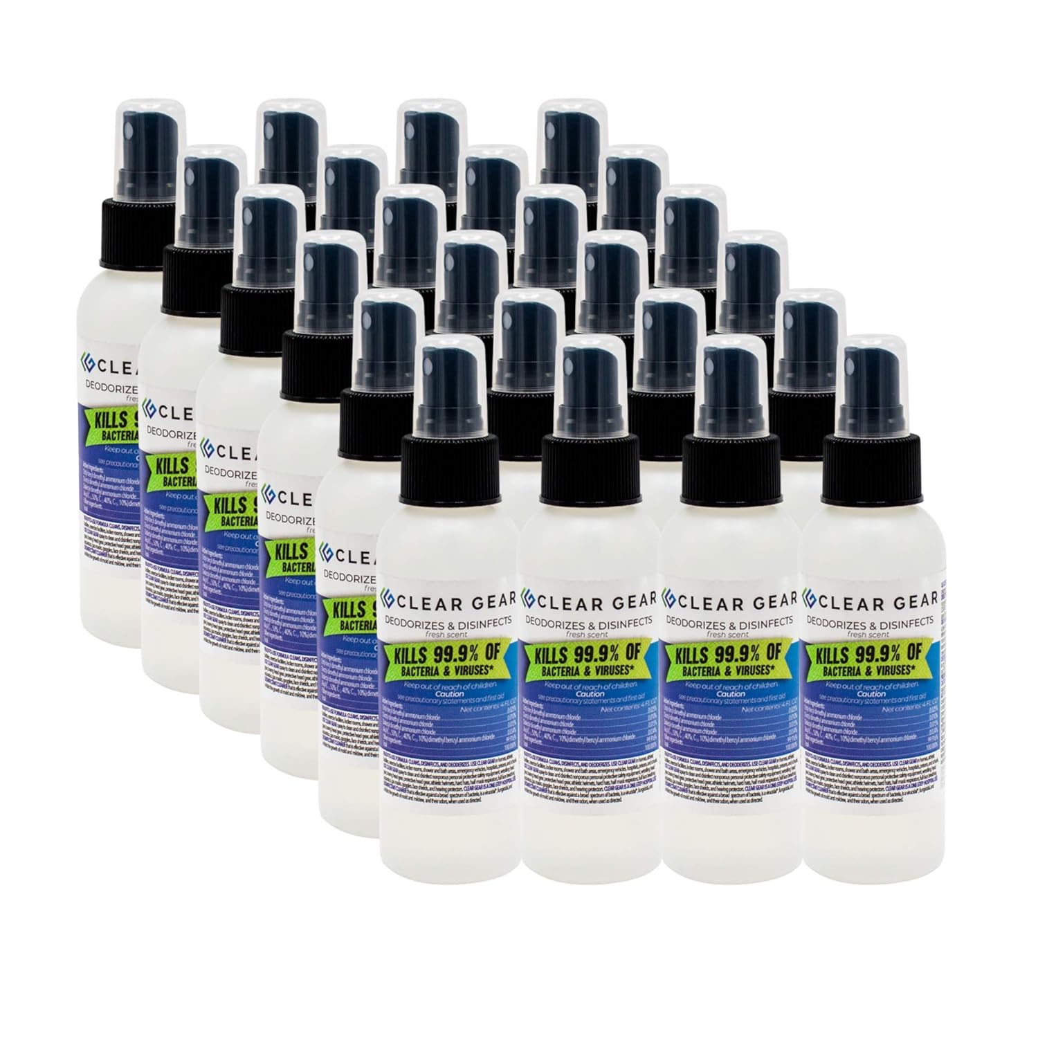 Clear Gear Sports Spray Case (12 Count) of 4 Ounce Bottles