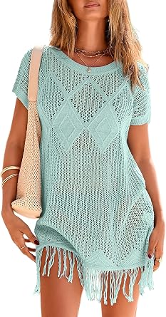 Dokotoo Swimsuits Cover Up Womens Crochet Bathing Suit Coverups Beach Dress