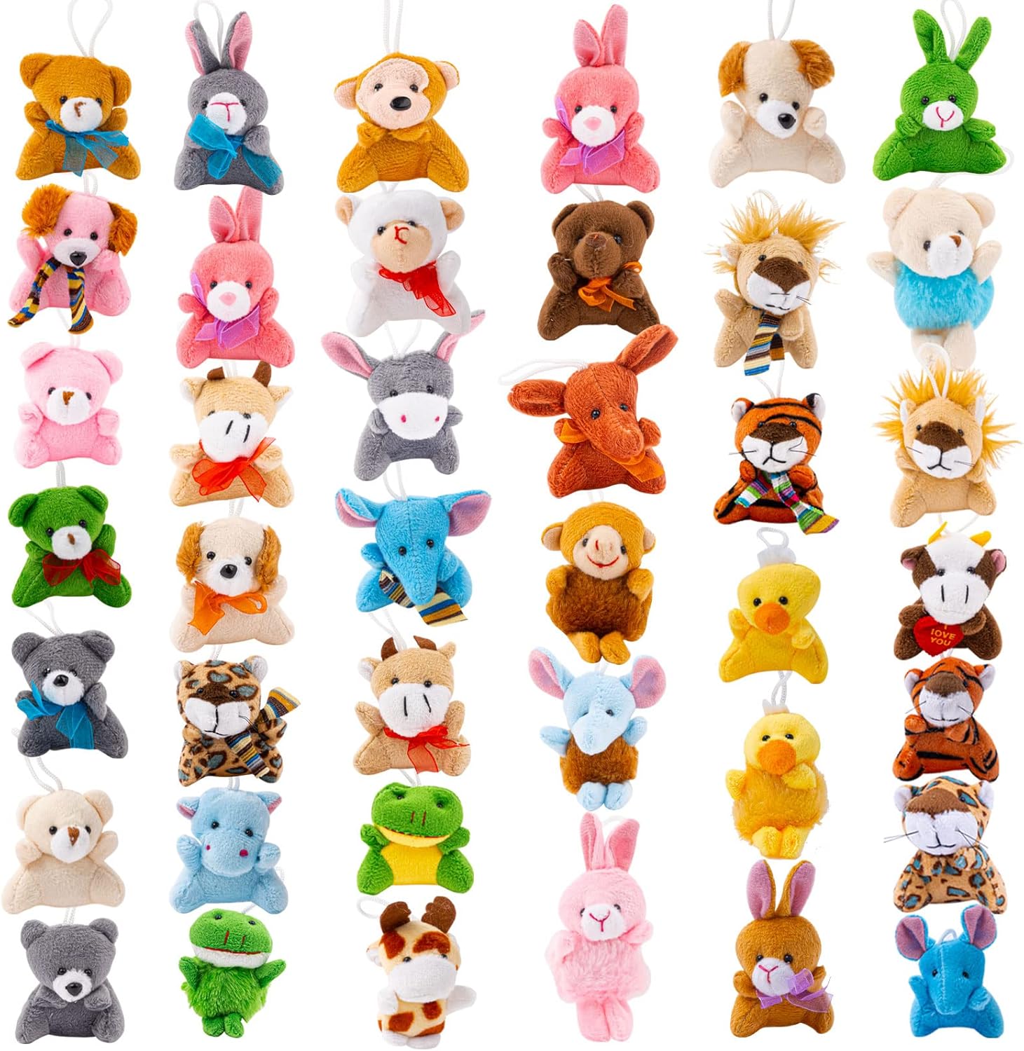 40 Pieces Mini Plush Animals Toys Set Animal Plush Toys Stuffed Animals