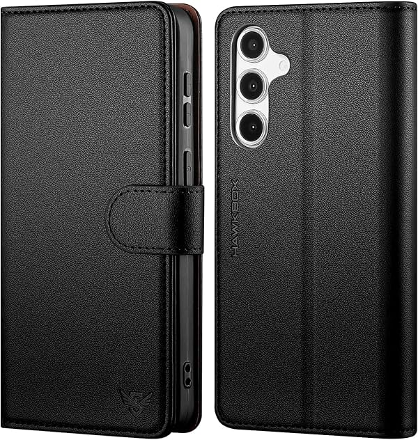 Funda Tipo Cartera para Samsung Galaxy A16 5G con Porta Tarjetas para Mujeres y Hombres, Cuero PU con Bloqueo RFID, Protector a Prueba de Golpes con Ranura para Tarjetas y Soporte, Negro