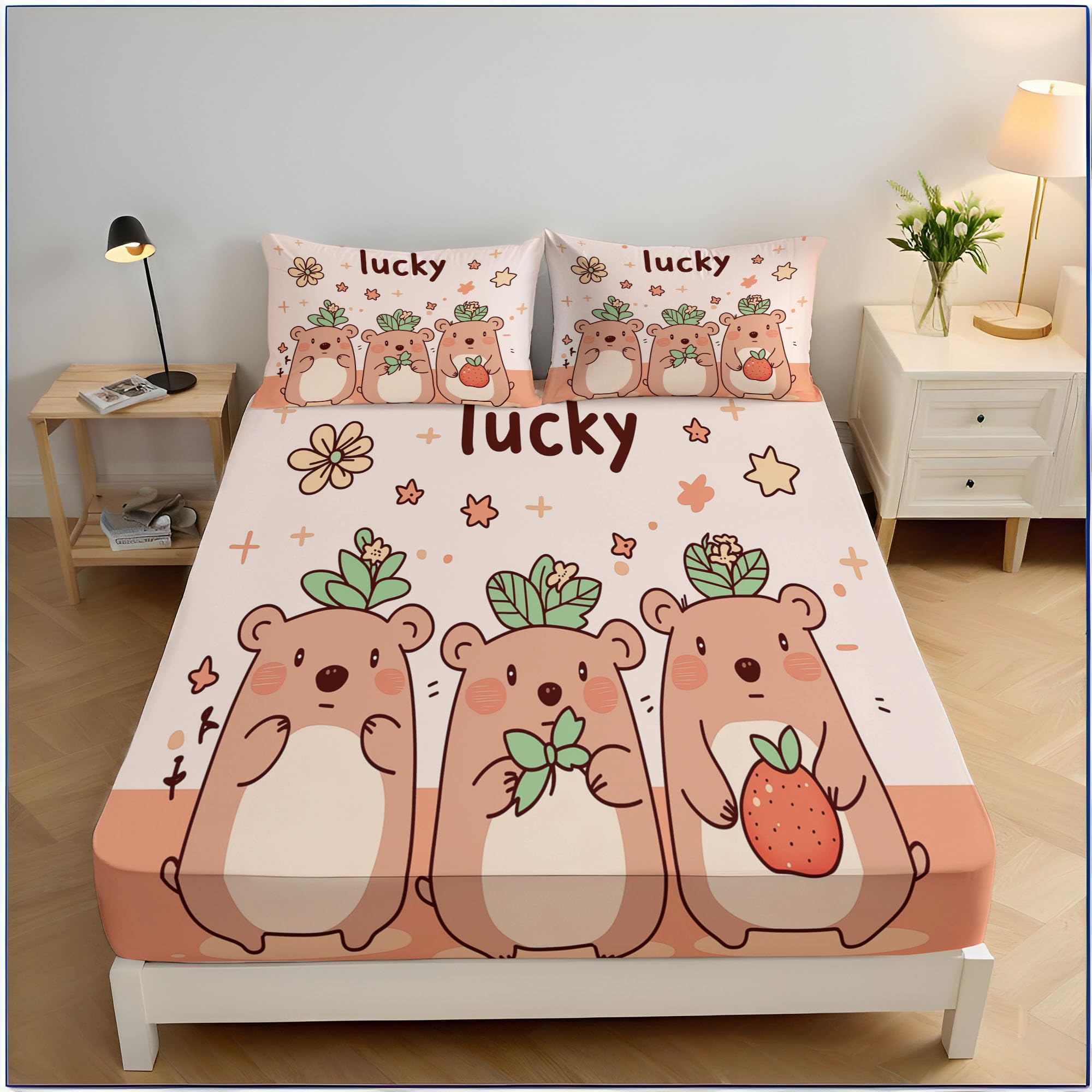 Drap housse capybara 200x200cm pour créer une ambiance cocooning et ludique