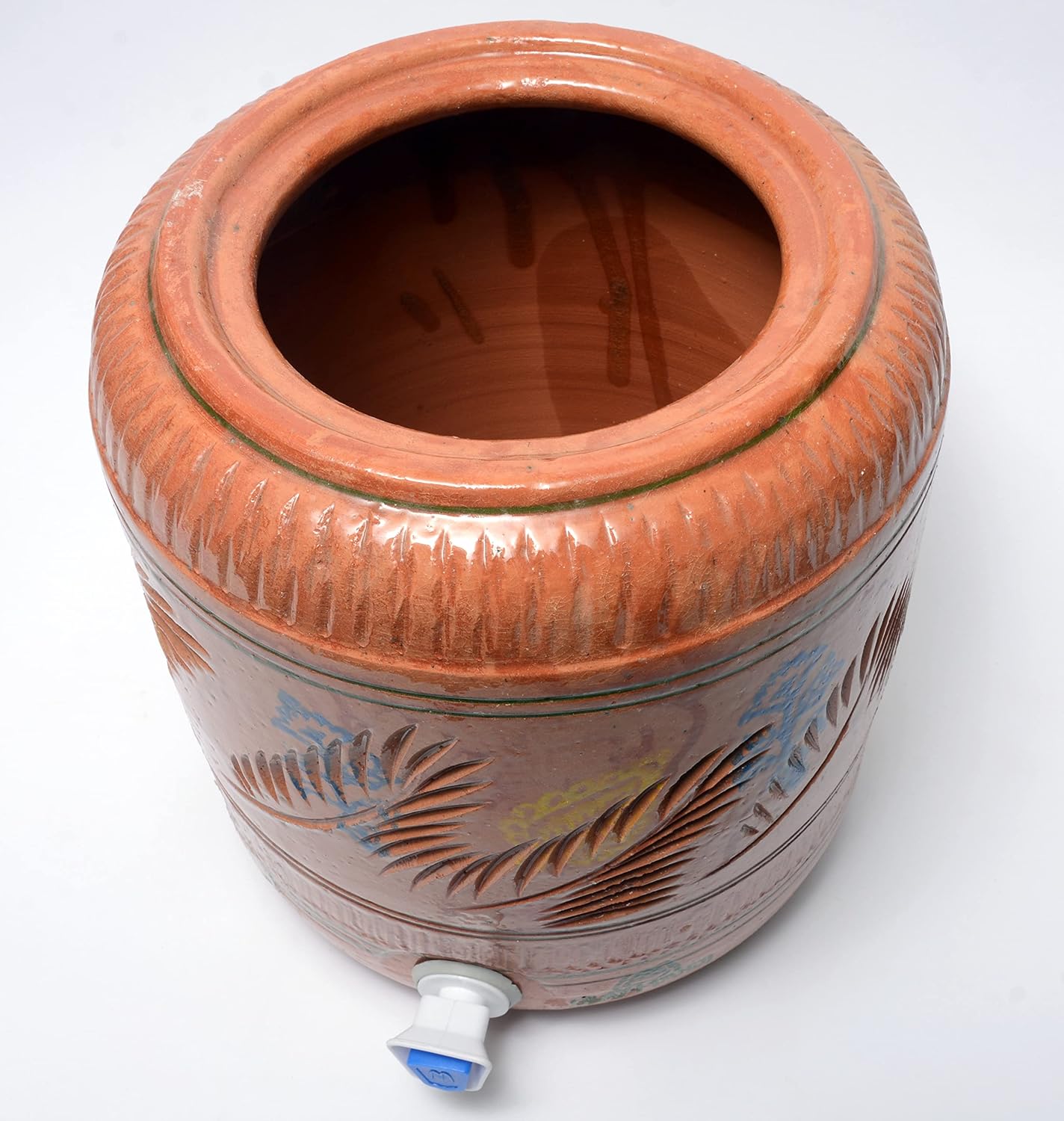 Water Dispenser,Clay Water Cooler,Glazed,Terracotta