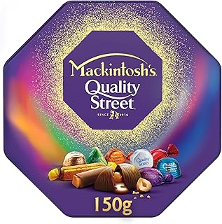 Mackintosh's Quality Street Assorted Chocolates and Toffees Tin, DECADENT Premium Selection 150g (Product Of UAE)