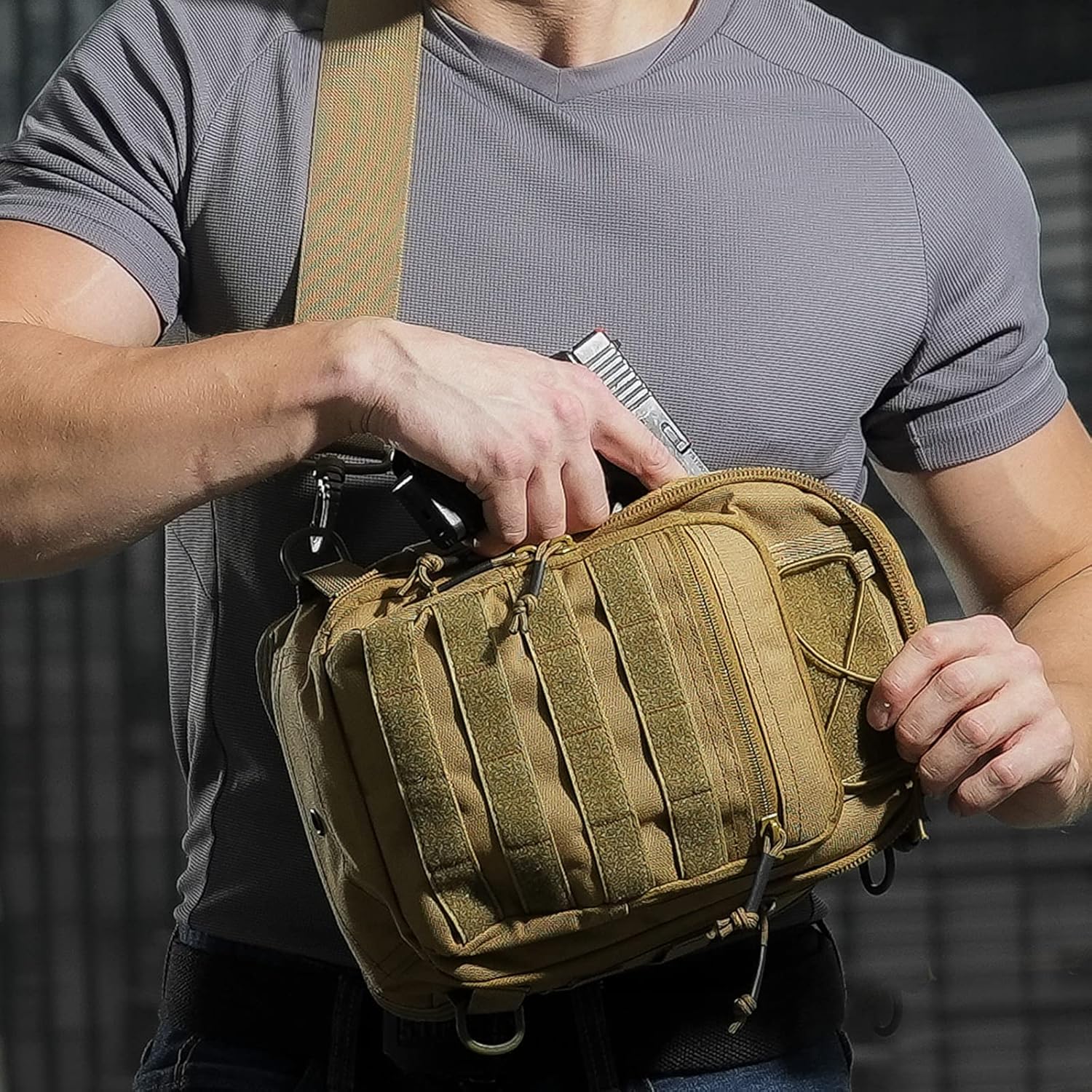 ANTARCTICA Tactical Sling Bag Pack Military Rover Shoulder Bag Molle Assault Range Bag Backpack 1050D - Image 4
