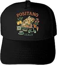 R and R Imports Positano Italy Keepsakes Unisex Mesh Back Trucker Hat with Adjustable Snapback