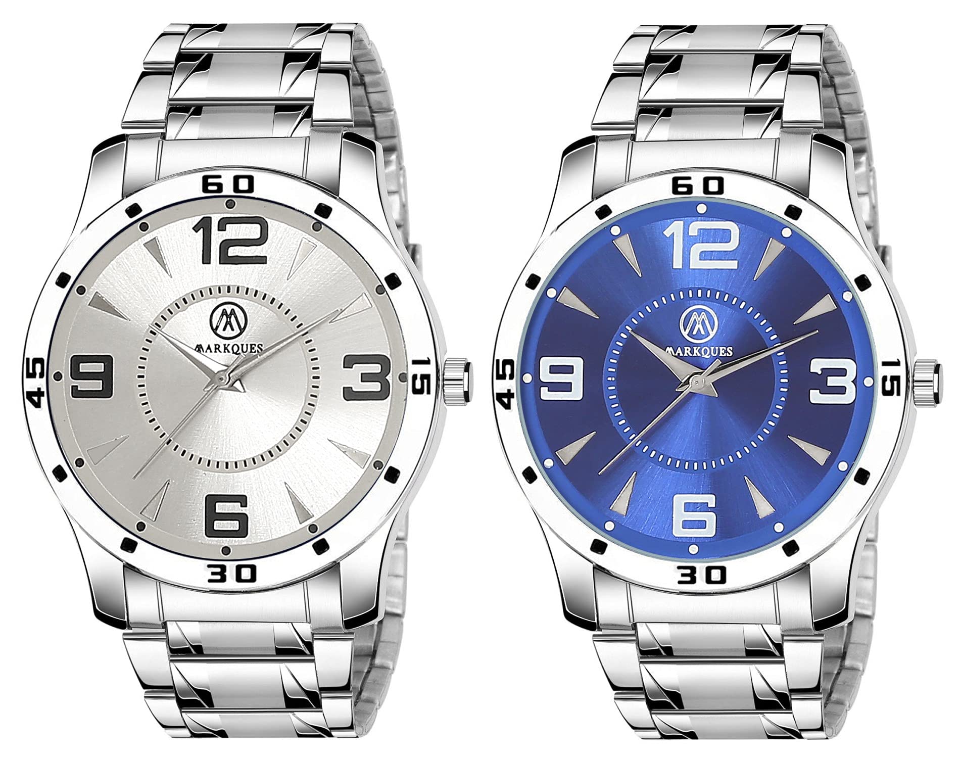 MARKQUES Bond Analog Watch for Men and Boys (Combo of Two Chain Watches) (BON-77-05-09) (B098BBCSK6) Amazon Price History, Amazon Price Tracker