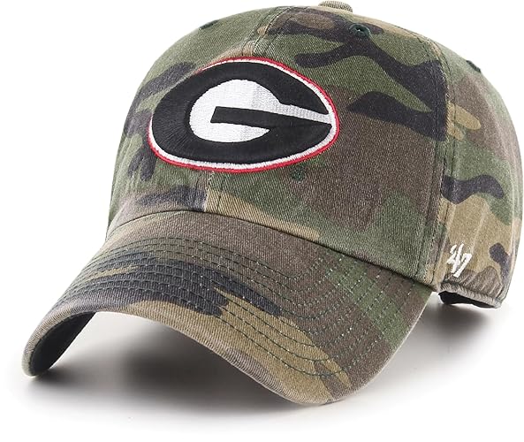47 NCAA Unisex-Adult Clean Up Adjustable Hat Cap One Size - One Size - Georgia Bulldogs - Camo