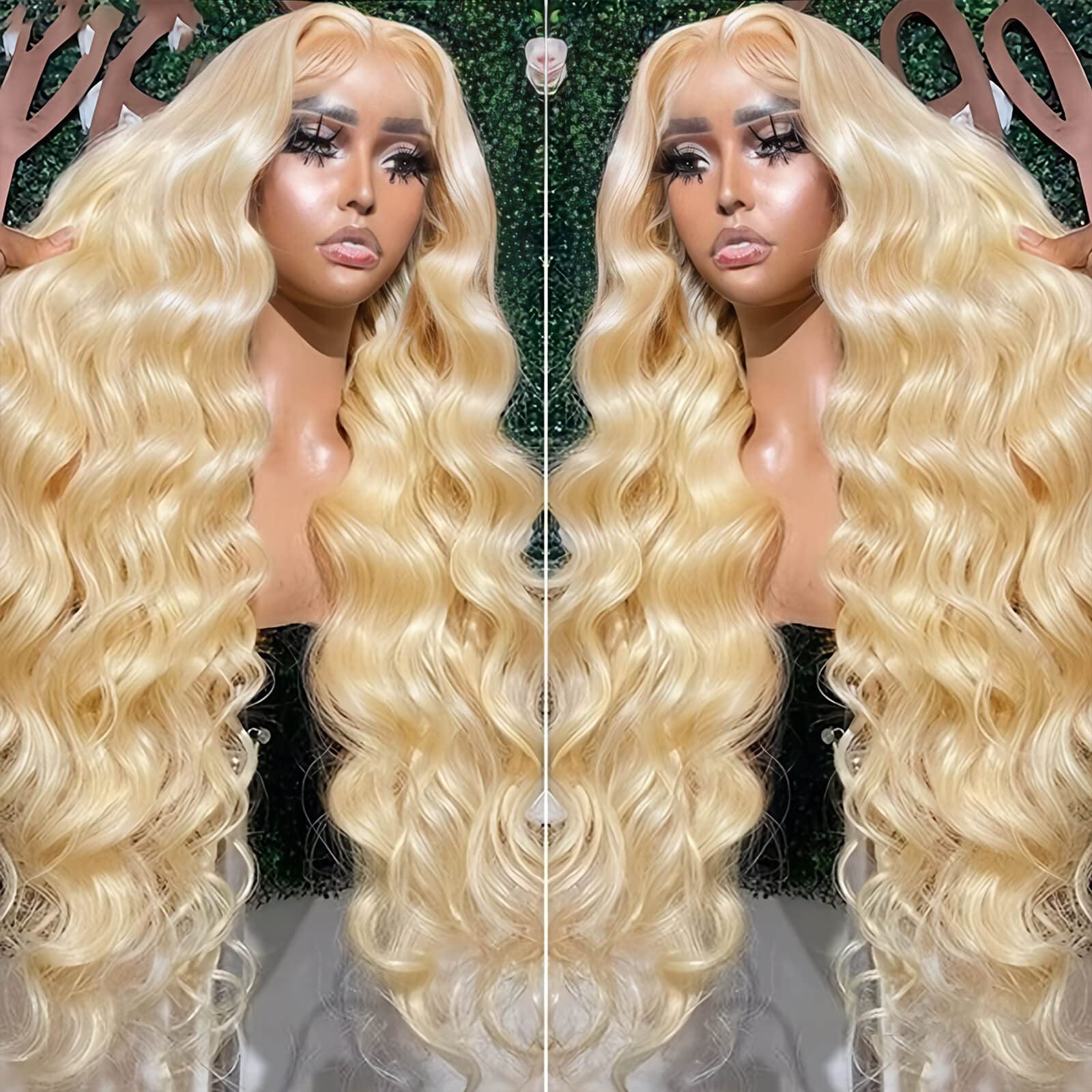 ShengCai 613 13x6 Lace Front Wig Human Hair 200 Density 613 Lace Front Wig Human Hair Body Wave Blonde HD Lace Front Wigs Pre Plucked 36 Inch