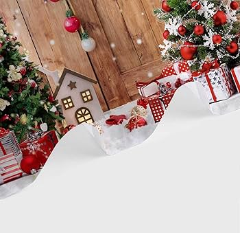 BOARDFEB Christmas Shower Curtain, Red Winter Xmas Tree Snowman Merry Christmas Shower Curtains For Bathroom Decor Washable Durable Fabric Holiday New Year Shower Curtain With Hooks 72x72 Inch