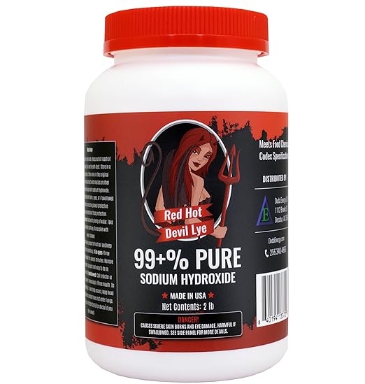 10 lb Red Hot Devil Lye Sodium Hydroxide Meets Food Chemical Codex High Grade Caustic Soda Beads