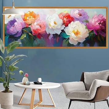 Flower Diamond Art Kits for Adults,Diamond Painting Plant Kits for Beginners,Paint by Numbers kit for Adults DIY 5D Full Gem Art Hobbies for Women Crafts for Home Wall Decor,Girl Gifts 20x59in S-377