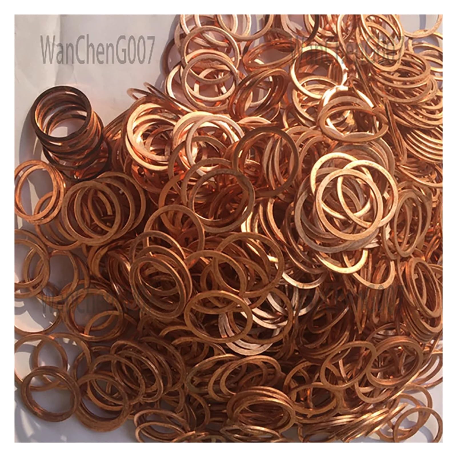 Arandelas de latón Arandelas Arandela Junta Redond 50Pcs Solid Pure Copper Washer Oil Plugs Gasket Motorcycle Sump Flat Sealing Spacers M2 M3 M4 M5 M6 M7 M8~M8.5(M8.5x14x1mm)
