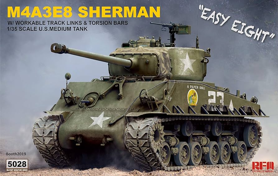 Amazon.com: RFMRM5028 1:35 Rye Field Model M4A3E8 Sherman
