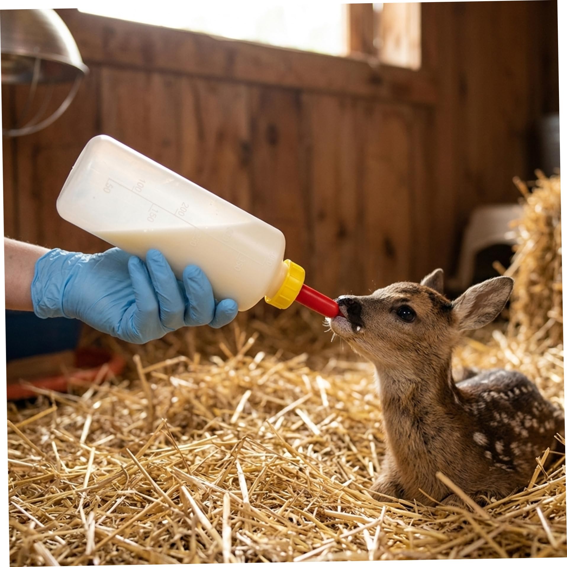 Goat Feeder Lot de 10 biberons pour chèvres 400 ml, biberon avec tétine résistante aux morsures et marques de mesure claires pour agneaux, chiots et alimentation du bétail