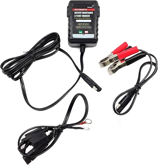 AUTOMATIC SMART BATTERY CHARGER | Monitor/Maintain/Trickle/Float Storage | Motorcycle, Car, ATV, Marine, Power sports