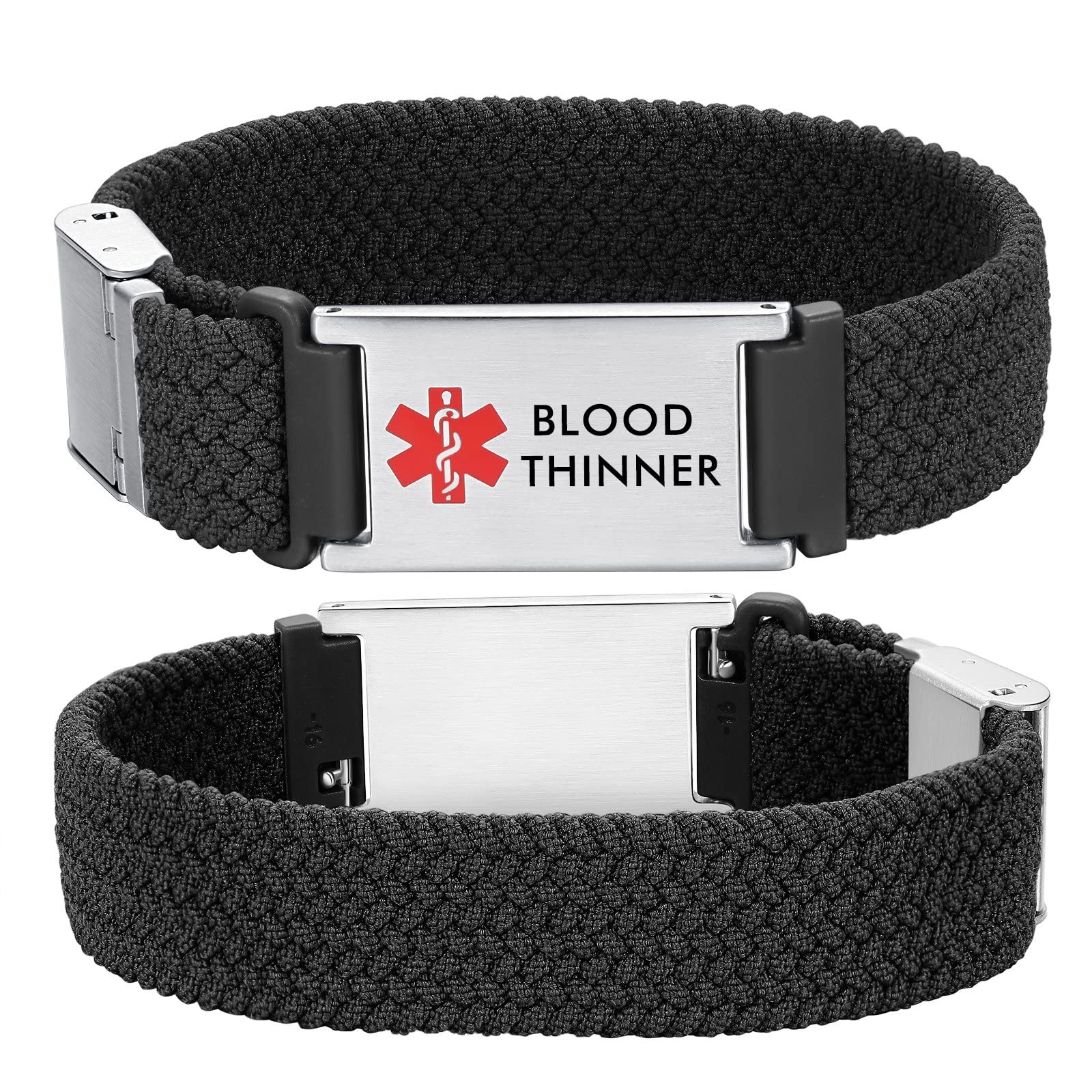 AOAMID Sport Medical Alert Bracelets for Men Women Customizable Medical ID Bracelet with Personalized Engraving for Allergy Diabetic Epilepsy blood