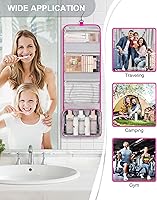 Vista 6 de Relavel Neceser colgante para viajar, 01 Rosa Hot, L