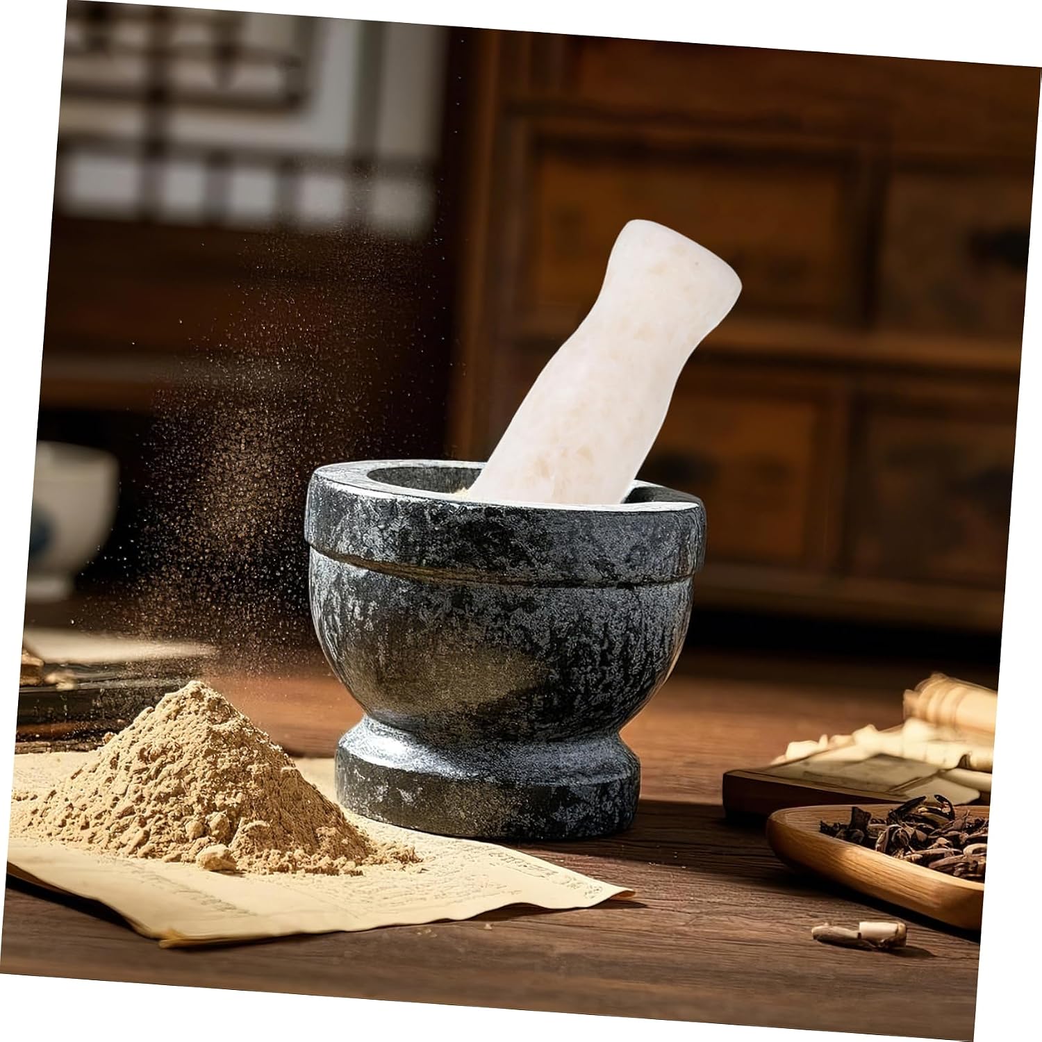 Stone Pestle Manual Pigment Grinding Rod for Art Students