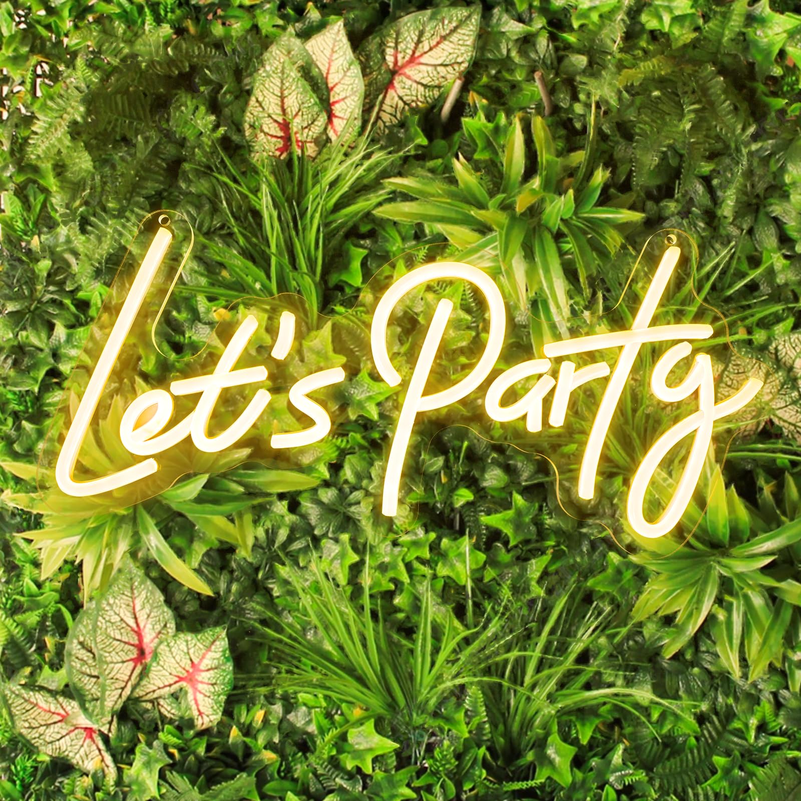Photo 1 of Lets Party Neon Sign for Party Wall Decor with Dimmable for All Partys Neon Lights for Wall Decor, Birthday, Wedding, Bachelorette Party,