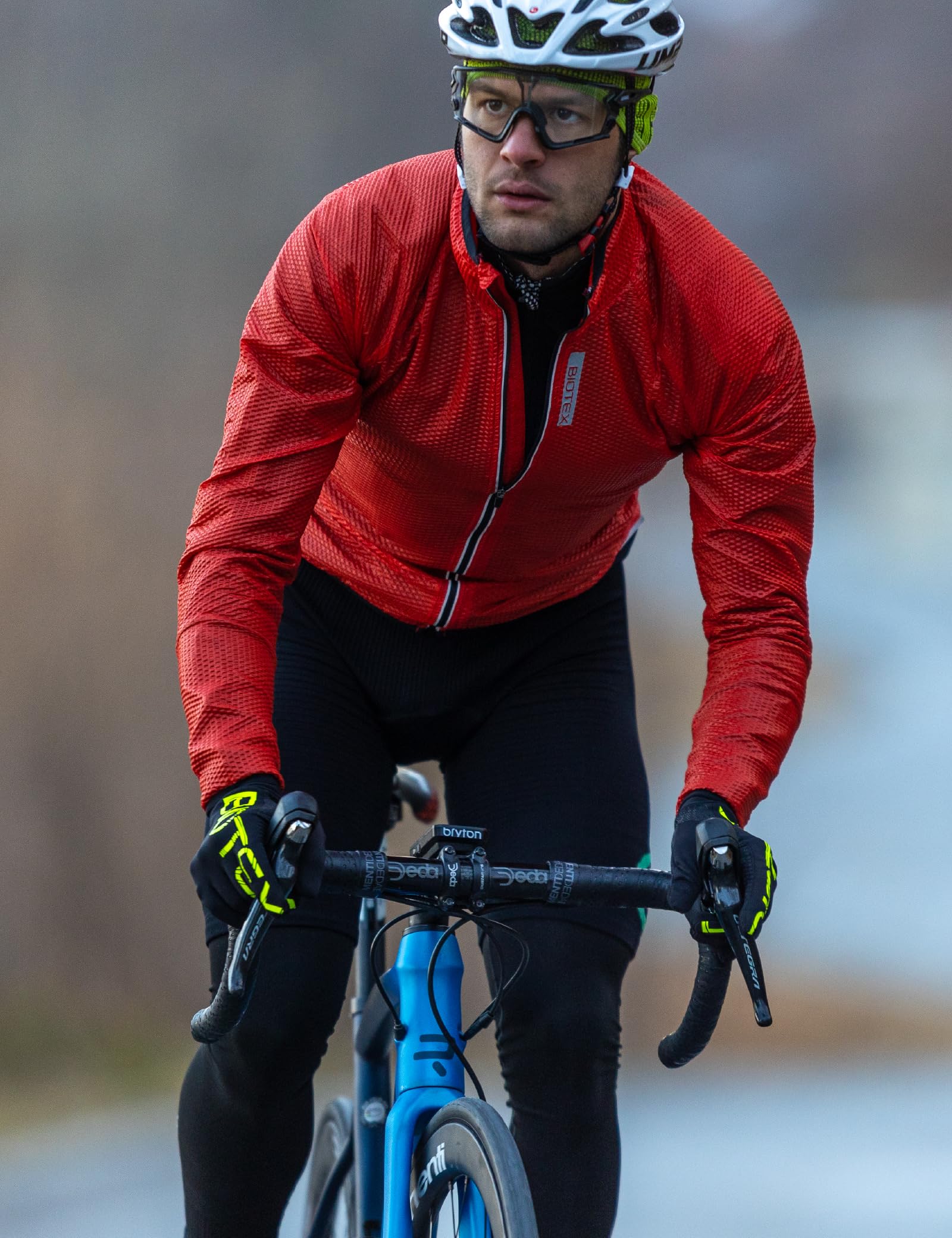 BIOTEX Mantellina Windjacket 3D BOLLE Unisex, Anti-vento e Ultra-Leggera, per Ciclismo e Running