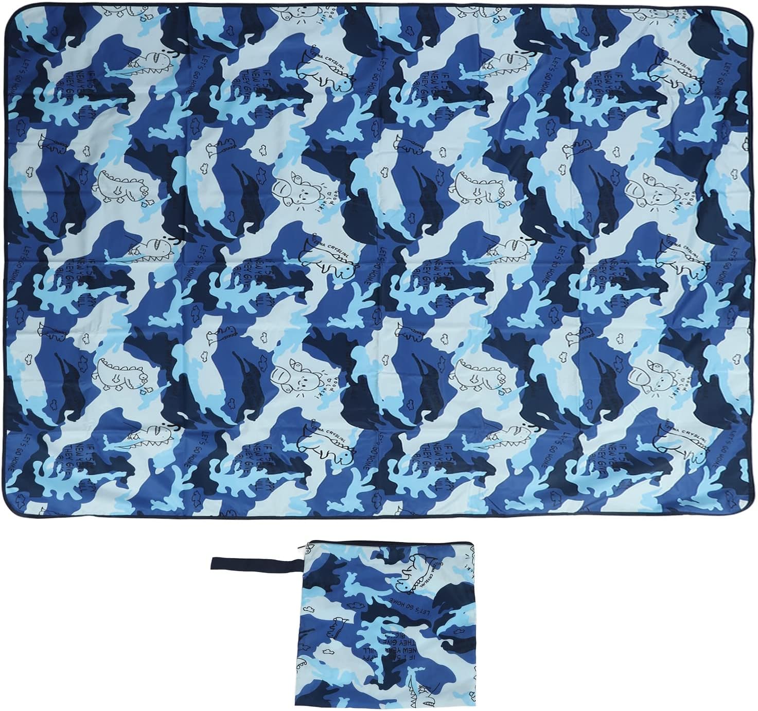 Extra Large Picnic Outdoor Blanket, Waterproof Foldable Blanket with Storage Bag, a Wipe Clean, for Beach, Grass Camping Picnic Blanket