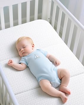 Pack and Play Mattress 38x26, Tri-fold Portable Pack N Play Mattresses for Playpens, Dual-Layer Crib Mattress with Waterproof Washable Breathable Cover for Infants and Toddlers