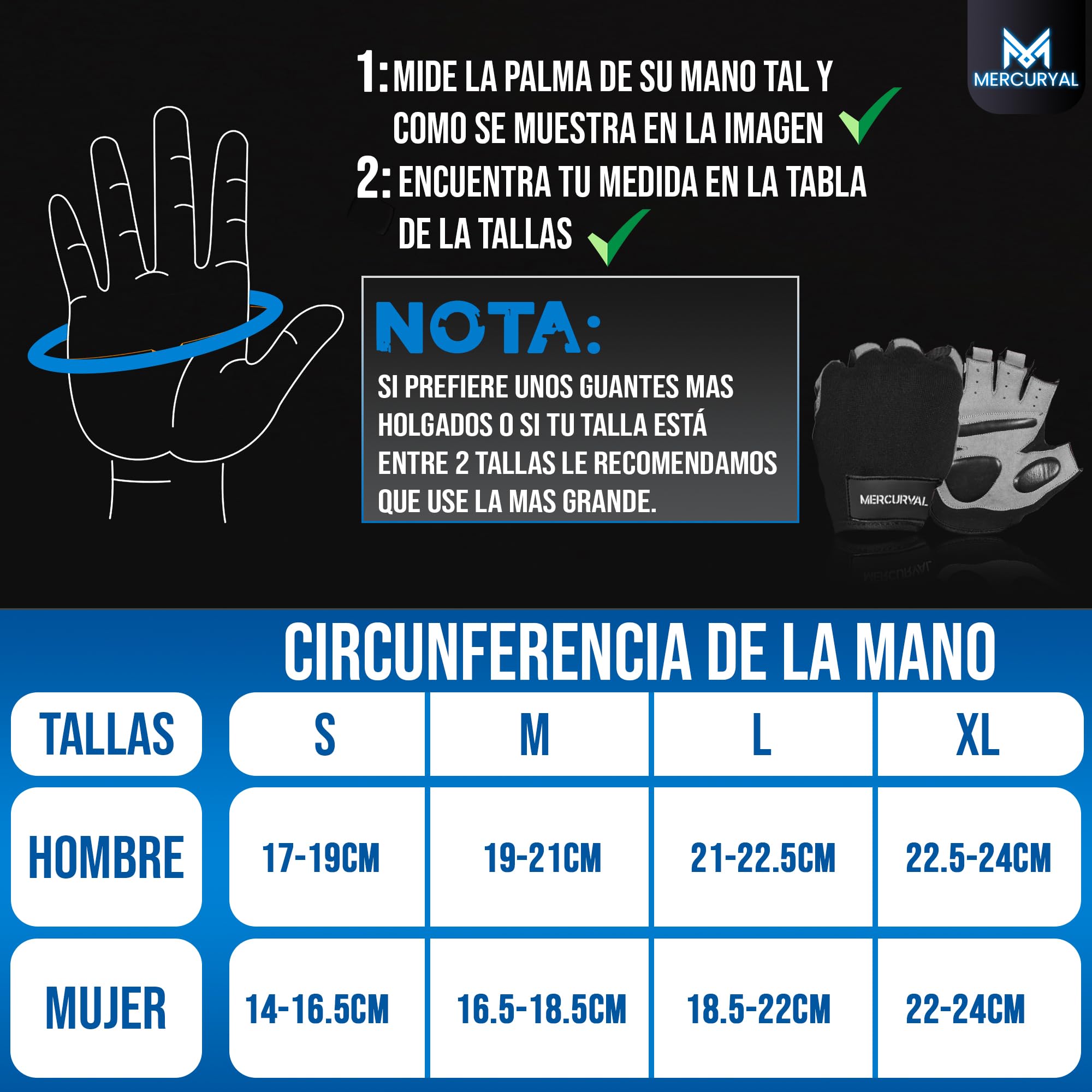 MERCURYAL Confezione da 2 guanti da palestra da uomo - guanti da palestra per allenamento fitness e allenamento fitness