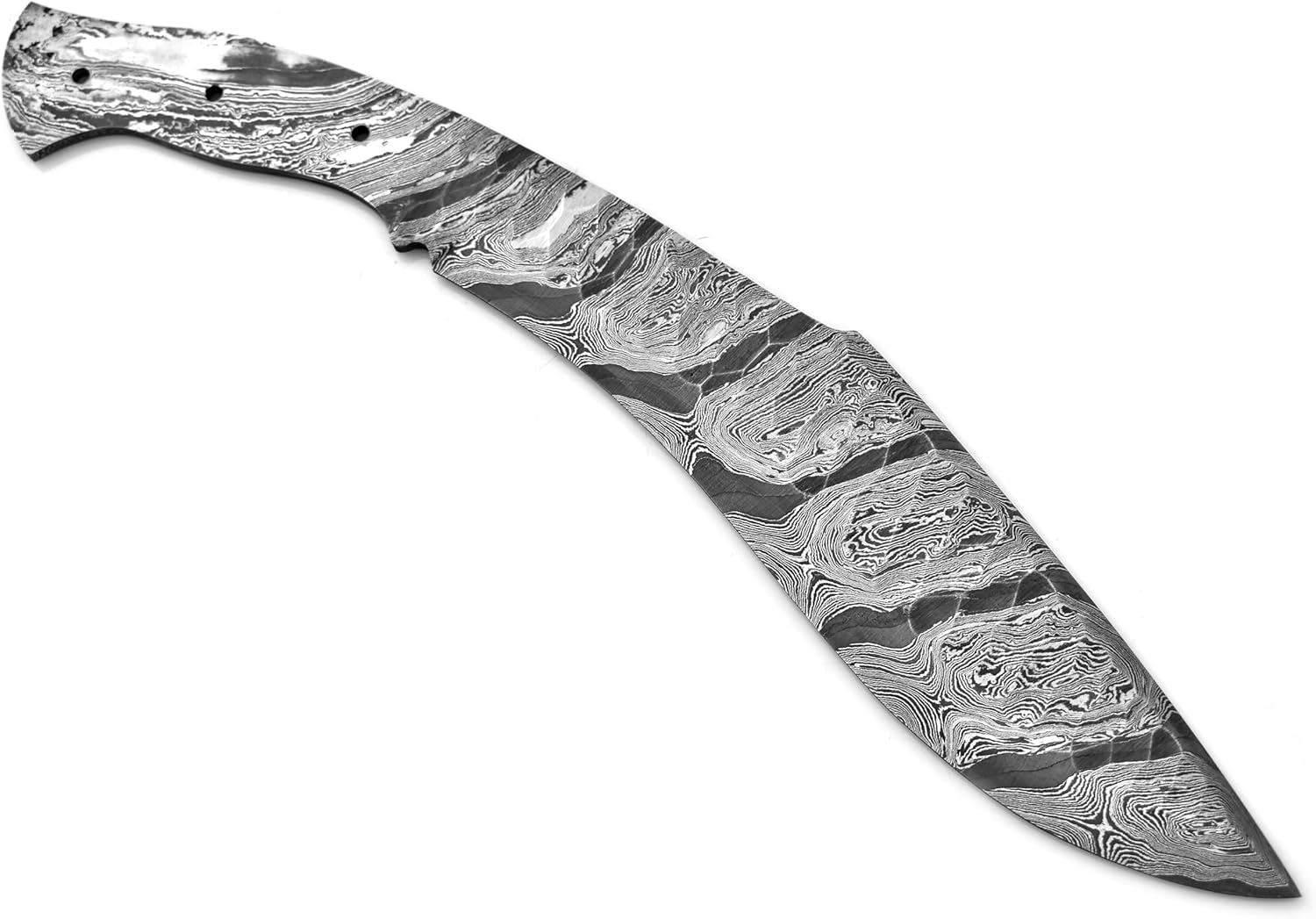 Damascus Steel Kukri Knife Blanks for Knife Making 15 inch Handmade Full Tang Kukri Machete Knife Blank Blade Billet