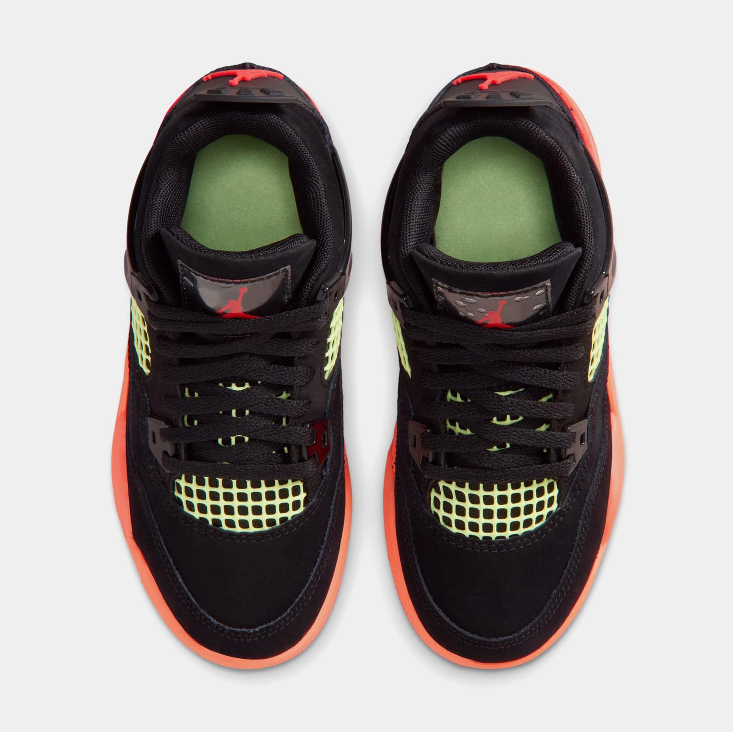 Air Jordan 4 Retro Nero Infrared 23 Preschool Lifestyle Scarpe (Black/Infrared 23/Bright Mango)